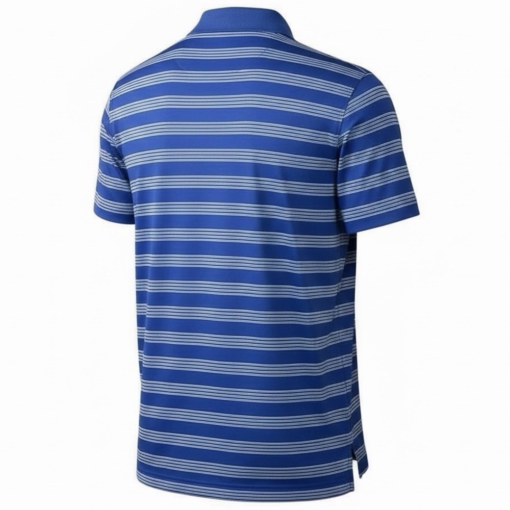 Nike Golf Tour Performance Polo Shirt Dri-Fit Blue White Striped Men's Size‎ M - Picture 2 of 9